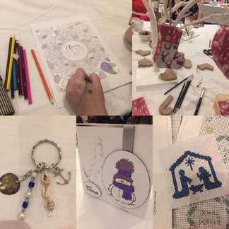 Crafts created by the ladies who attended our craft night.